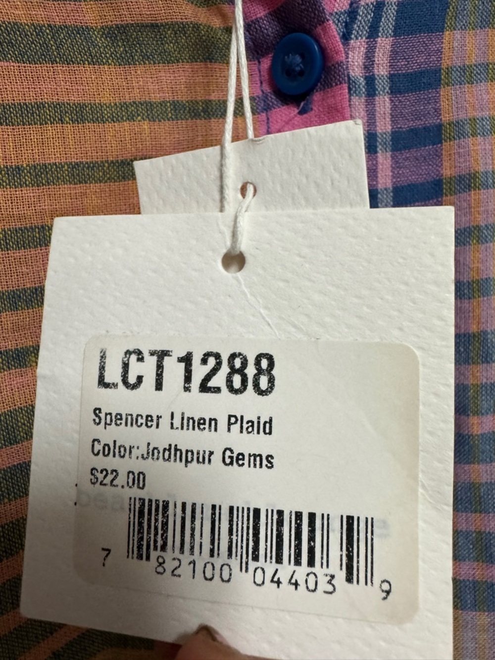 Unlisted Multicolor Plaid Short-Sleeve Button Down - Picture 4 of 4